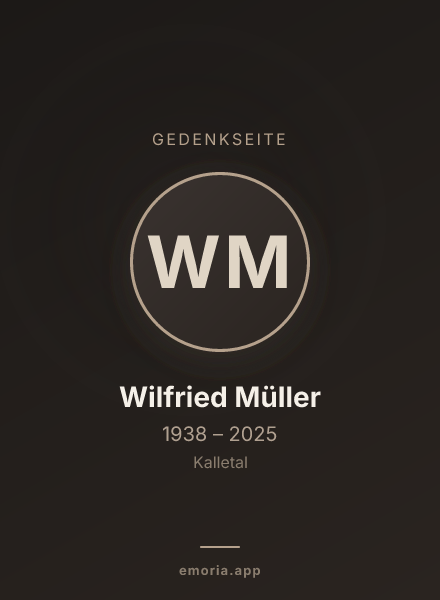 Gedenkportrait von Wilfried Müller