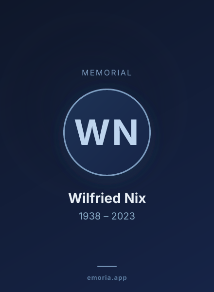 Memorial portrait of Wilfried Nix