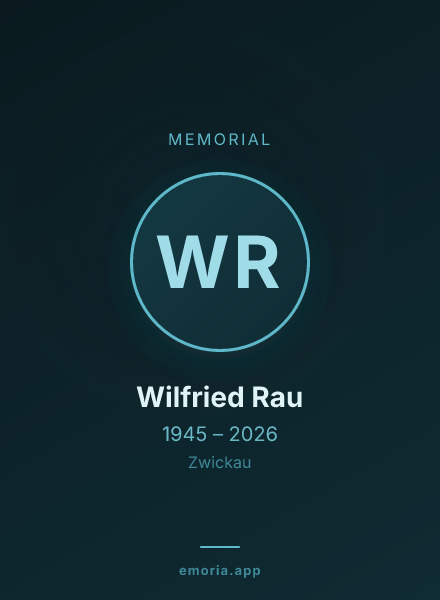 Memorial portrait of Wilfried Rau