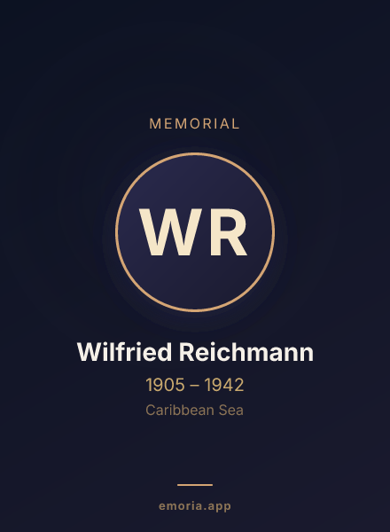Memorial portrait of Wilfried Reichmann