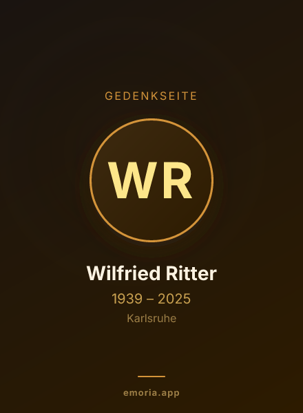 Gedenkportrait von Wilfried Ritter