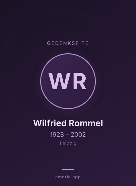 Gedenkportrait von Wilfried Rommel