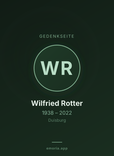 Gedenkportrait von Wilfried Rotter