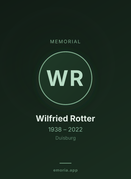 Memorial portrait of Wilfried Rotter
