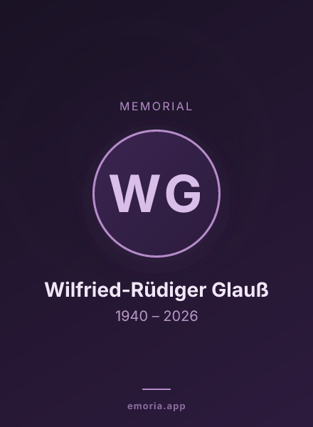 Memorial portrait of Wilfried-Rüdiger Glauß