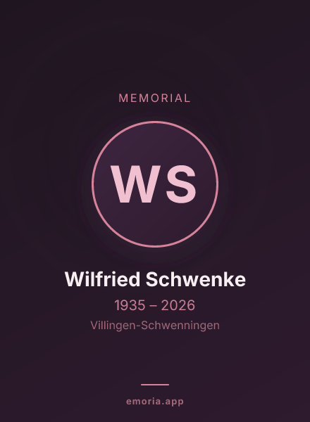 Memorial portrait of Wilfried Schwenke