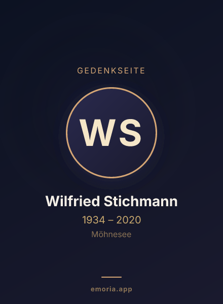 Gedenkportrait von Wilfried Stichmann