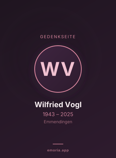 Gedenkportrait von Wilfried Vogl
