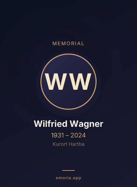 Memorial portrait of Wilfried Wagner