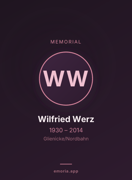 Memorial portrait of Wilfried Werz