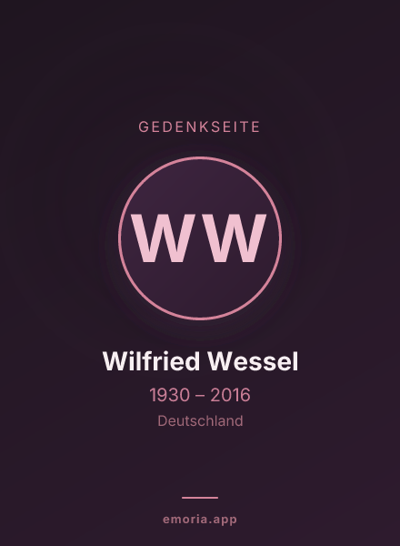 Gedenkportrait von Wilfried Wessel
