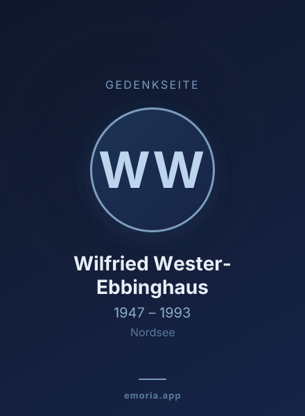 Gedenkportrait von Wilfried Wester-Ebbinghaus
