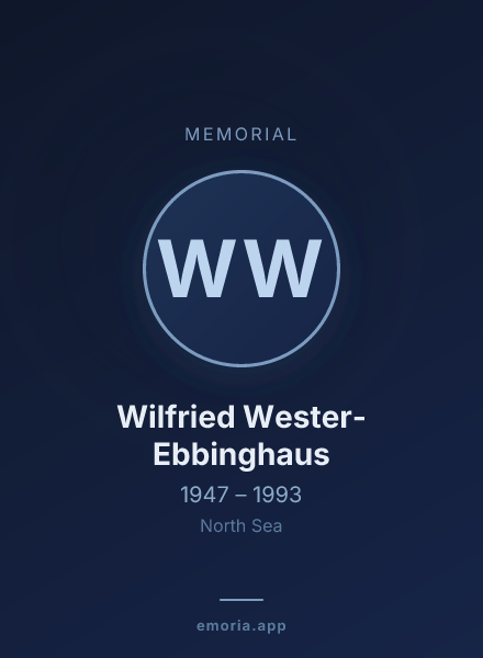Memorial portrait of Wilfried Wester-Ebbinghaus