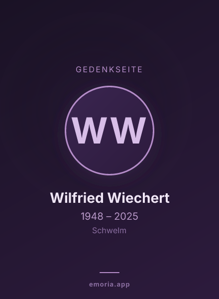 Gedenkportrait von Wilfried Wiechert