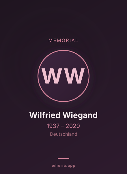 Memorial portrait of Wilfried Wiegand