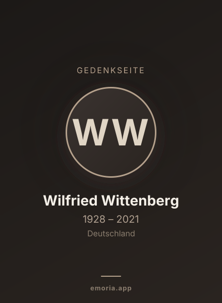 Gedenkportrait von Wilfried Wittenberg