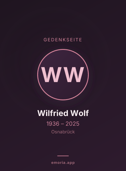 Gedenkportrait von Wilfried Wolf
