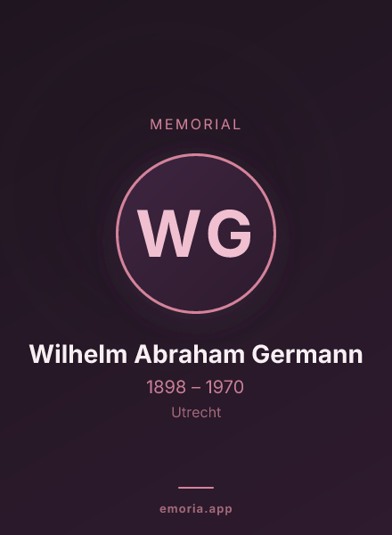 Memorial portrait of Wilhelm Abraham Germann