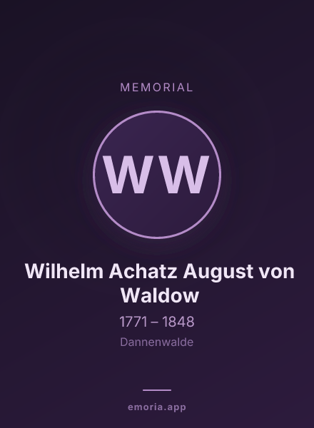 Memorial portrait of Wilhelm Achatz August von Waldow