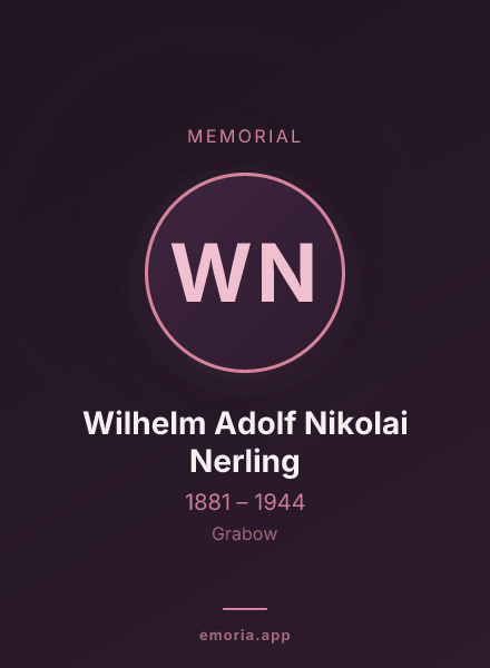 Memorial portrait of Wilhelm Adolf Nikolai Nerling