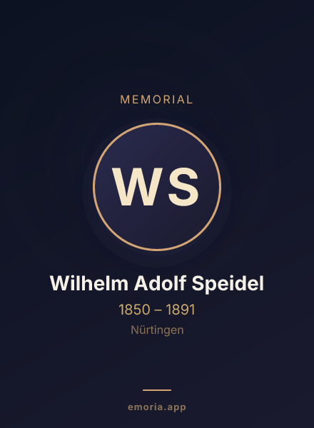 Memorial portrait of Wilhelm Adolf Speidel