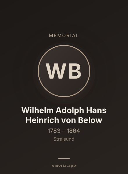 Memorial portrait of Wilhelm Adolph Hans Heinrich von Below