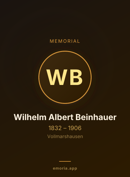 Memorial portrait of Wilhelm Albert Beinhauer