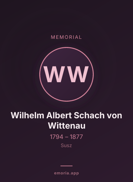 Memorial portrait of Wilhelm Albert Schach von Wittenau