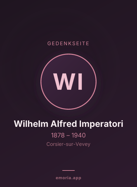 Gedenkportrait von Wilhelm Alfred Imperatori