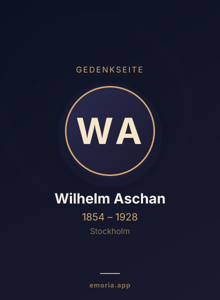 Gedenkportrait von Wilhelm Aschan
