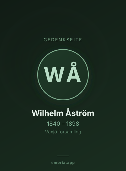 Gedenkportrait von Wilhelm Åström