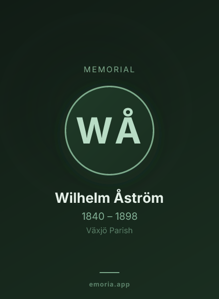 Memorial portrait of Wilhelm Åström