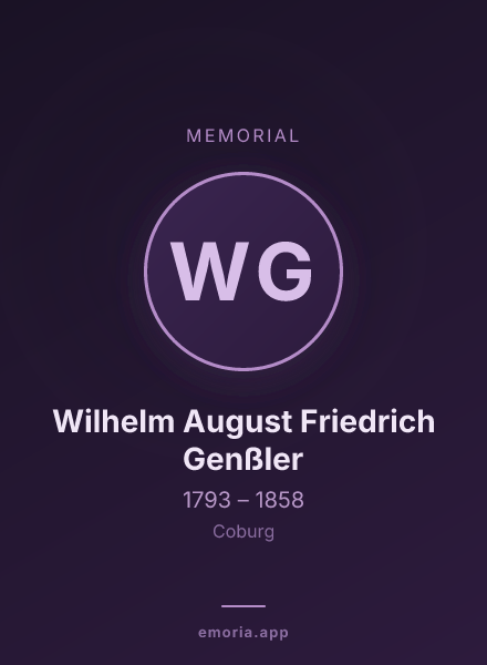 Memorial portrait of Wilhelm August Friedrich Genßler