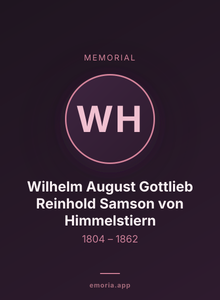 Memorial portrait of Wilhelm August Gottlieb Reinhold Samson von Himmelstiern