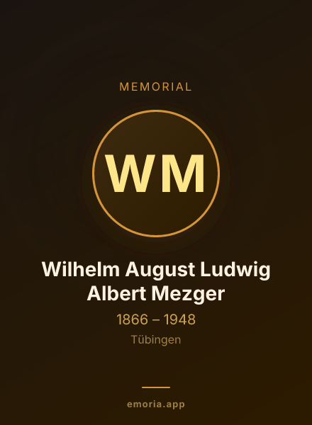 Memorial portrait of Wilhelm August Ludwig Albert Mezger