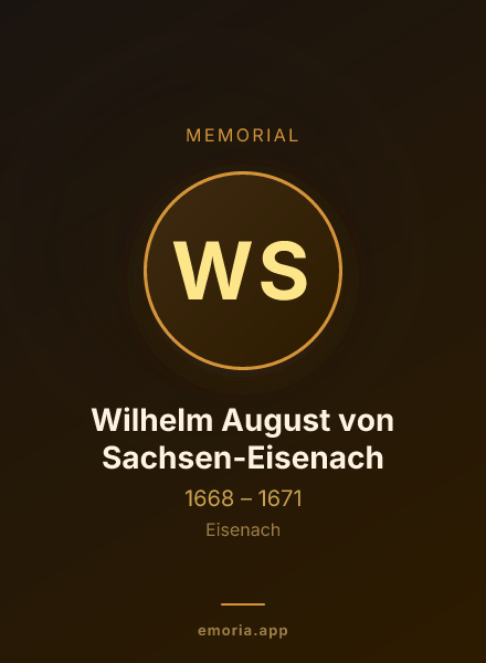 Memorial portrait of Wilhelm August von Sachsen-Eisenach