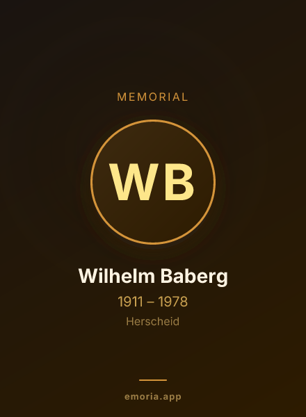 Memorial portrait of Wilhelm Baberg