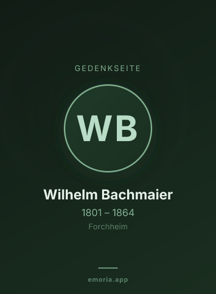 Gedenkportrait von Wilhelm Bachmaier