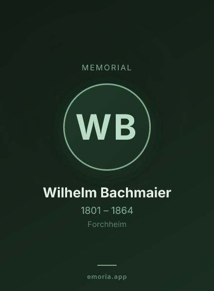 Memorial portrait of Wilhelm Bachmaier