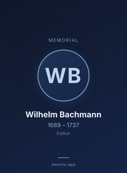 Memorial portrait of Wilhelm Bachmann