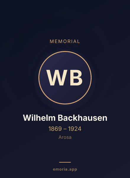 Memorial portrait of Wilhelm Backhausen