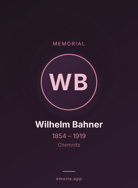Memorial portrait of Wilhelm Bahner