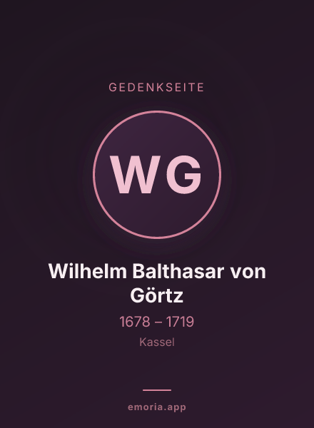 Gedenkportrait von Wilhelm Balthasar von Görtz