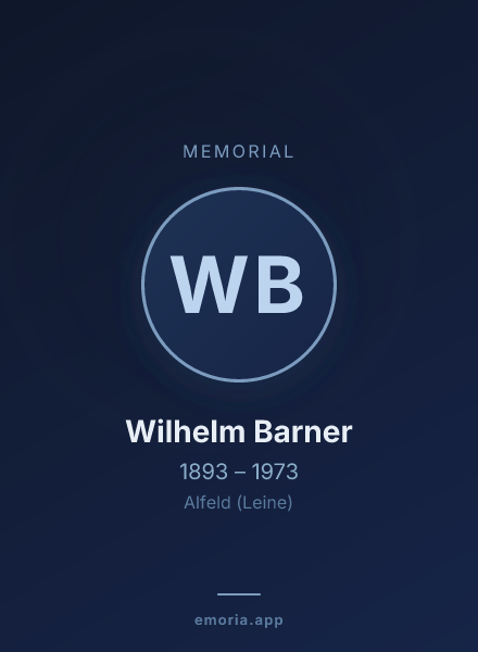 Memorial portrait of Wilhelm Barner
