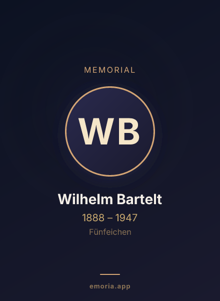 Memorial portrait of Wilhelm Bartelt