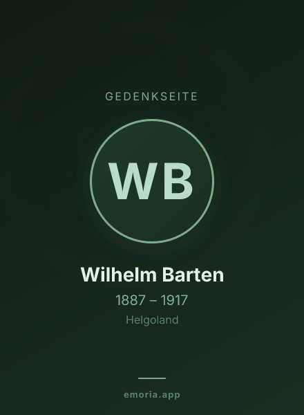 Gedenkportrait von Wilhelm Barten