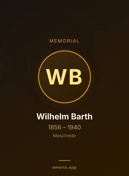Memorial portrait of Wilhelm Barth