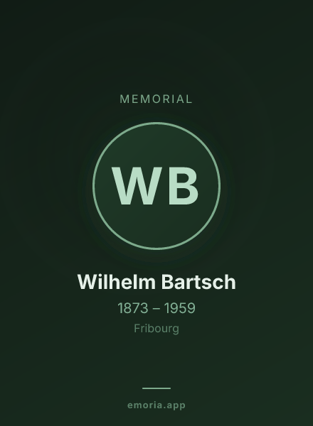 Memorial portrait of Wilhelm Bartsch