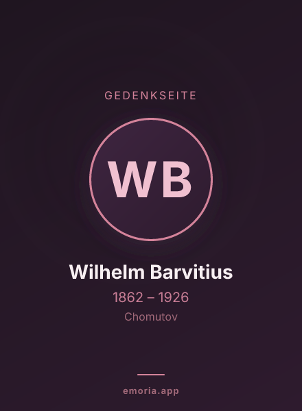 Gedenkportrait von Wilhelm Barvitius