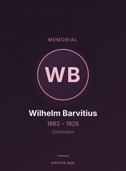 Memorial portrait of Wilhelm Barvitius
